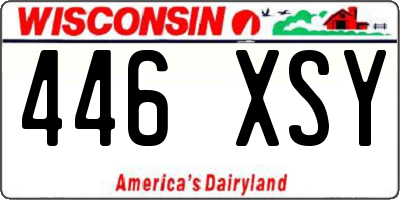 WI license plate 446XSY