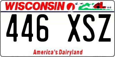 WI license plate 446XSZ