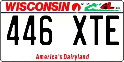 WI license plate 446XTE