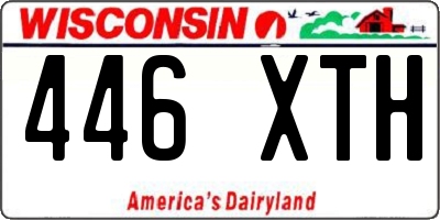 WI license plate 446XTH