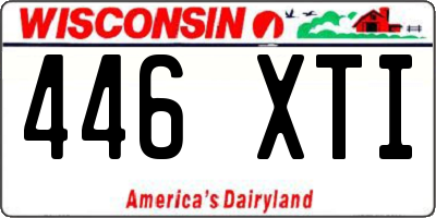 WI license plate 446XTI