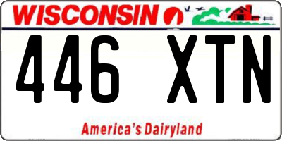 WI license plate 446XTN