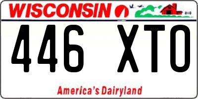 WI license plate 446XTO