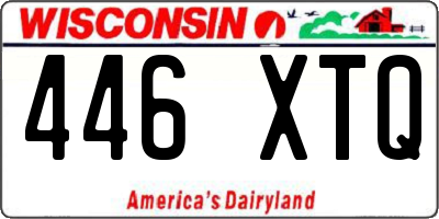 WI license plate 446XTQ