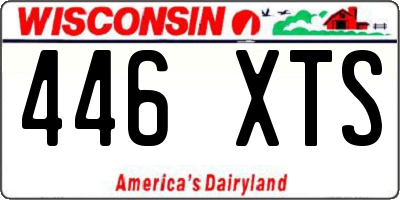 WI license plate 446XTS