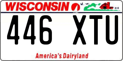 WI license plate 446XTU