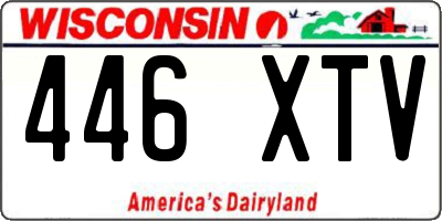 WI license plate 446XTV