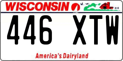 WI license plate 446XTW