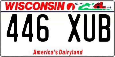 WI license plate 446XUB