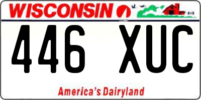 WI license plate 446XUC