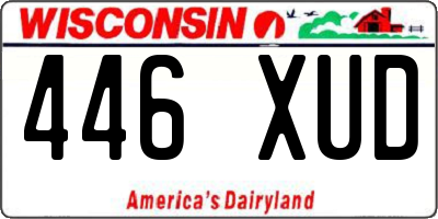 WI license plate 446XUD