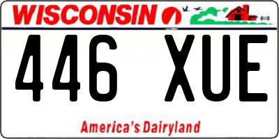 WI license plate 446XUE
