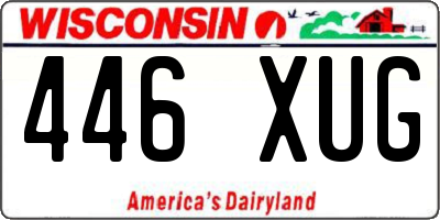 WI license plate 446XUG