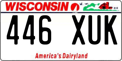 WI license plate 446XUK