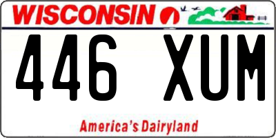 WI license plate 446XUM