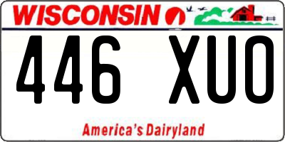 WI license plate 446XUO