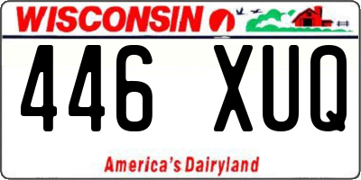 WI license plate 446XUQ