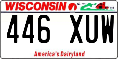 WI license plate 446XUW