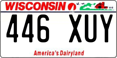WI license plate 446XUY