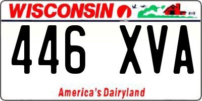 WI license plate 446XVA