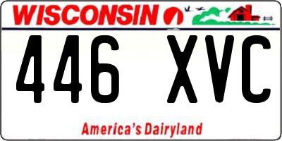 WI license plate 446XVC