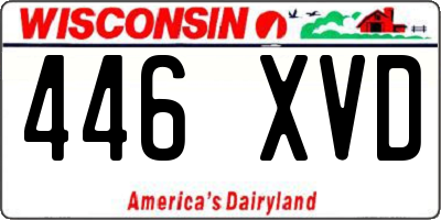 WI license plate 446XVD