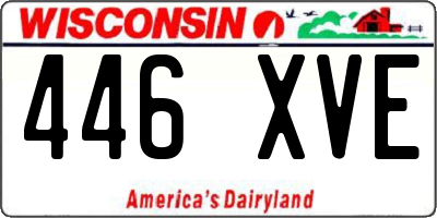 WI license plate 446XVE