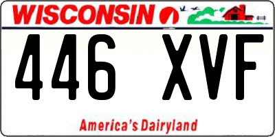 WI license plate 446XVF