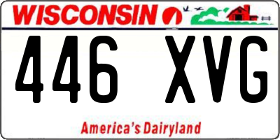 WI license plate 446XVG
