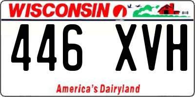 WI license plate 446XVH