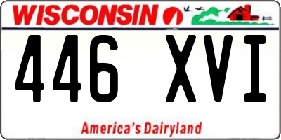 WI license plate 446XVI