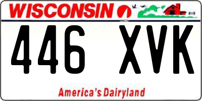 WI license plate 446XVK