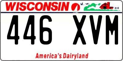 WI license plate 446XVM