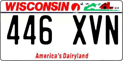 WI license plate 446XVN