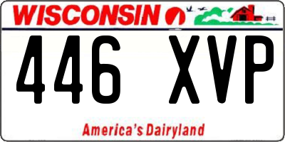 WI license plate 446XVP