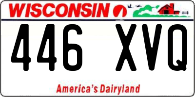 WI license plate 446XVQ