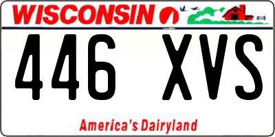 WI license plate 446XVS