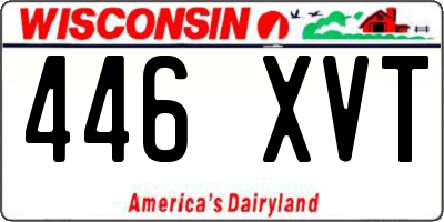 WI license plate 446XVT
