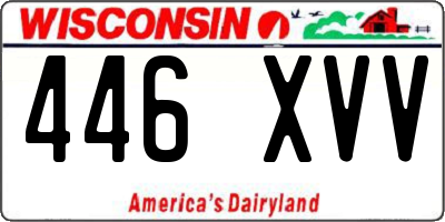 WI license plate 446XVV