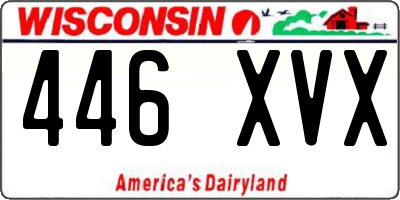 WI license plate 446XVX