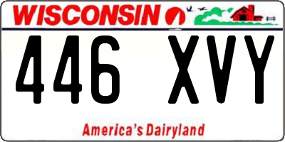 WI license plate 446XVY