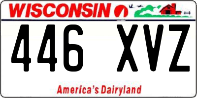 WI license plate 446XVZ