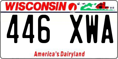 WI license plate 446XWA