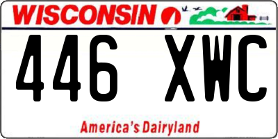 WI license plate 446XWC