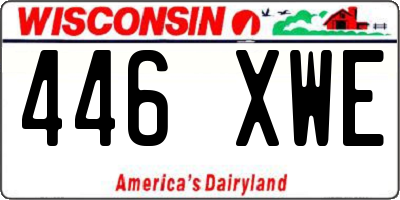 WI license plate 446XWE