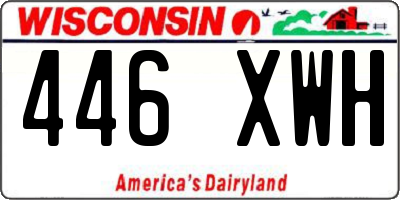 WI license plate 446XWH