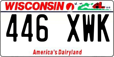 WI license plate 446XWK