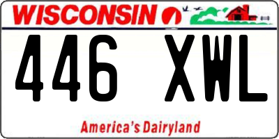 WI license plate 446XWL