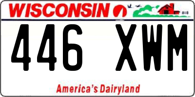 WI license plate 446XWM