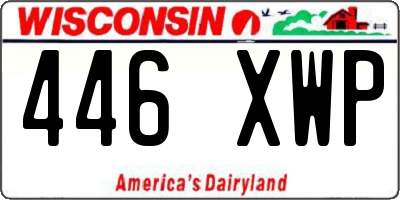 WI license plate 446XWP